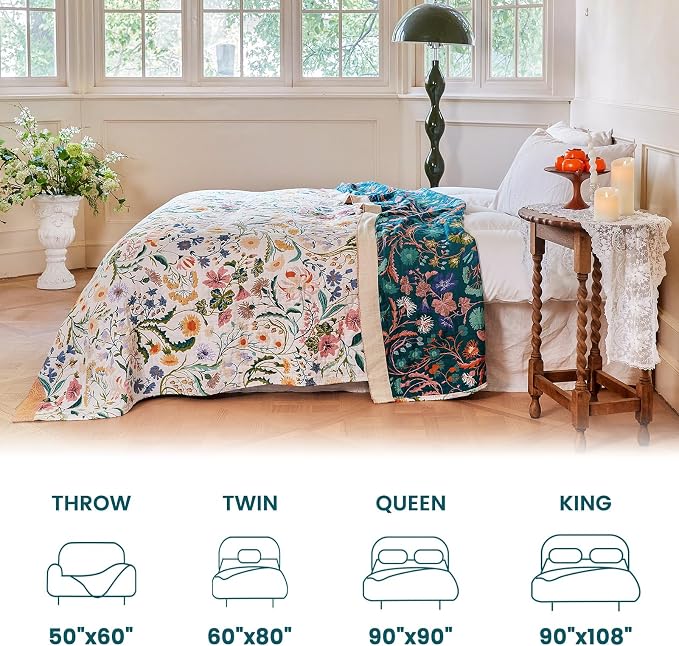 MSGKV The Boho Layer: 50"x60" Cotton Throw Blanket – Lightweight & Reversible - Image 5