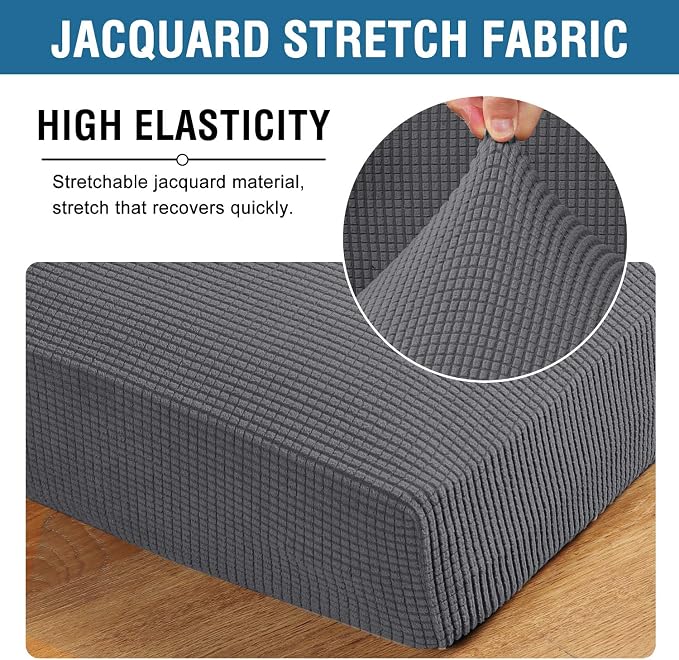 H.VERSAILTEX High Stretch Individual Seat Cushion Covers Sofa Slipcovers Couch - Image 4