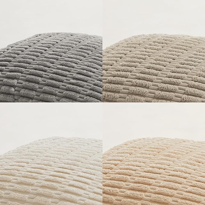 Fancy Homi 4 Packs Neutral Boho Long Lumbar Decorative Throw Pillow Covers - Image 5