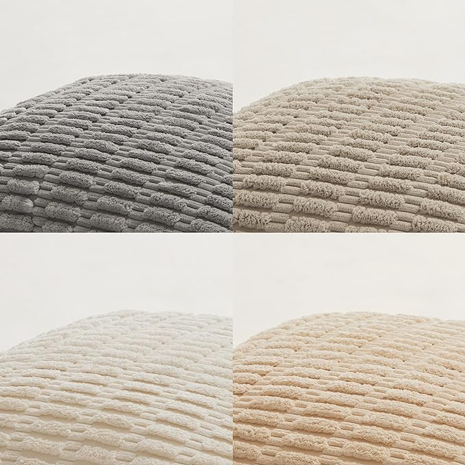 Fancy Homi 4 Packs Neutral Small Decorative Throw Pillow Covers 14x14 Inch - Image 5