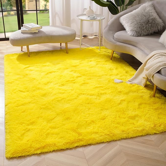 Amearea Premium Soft Fluffy Rug Modern Shag Carpet, High Pile, Solid Color by AmeareaDirect