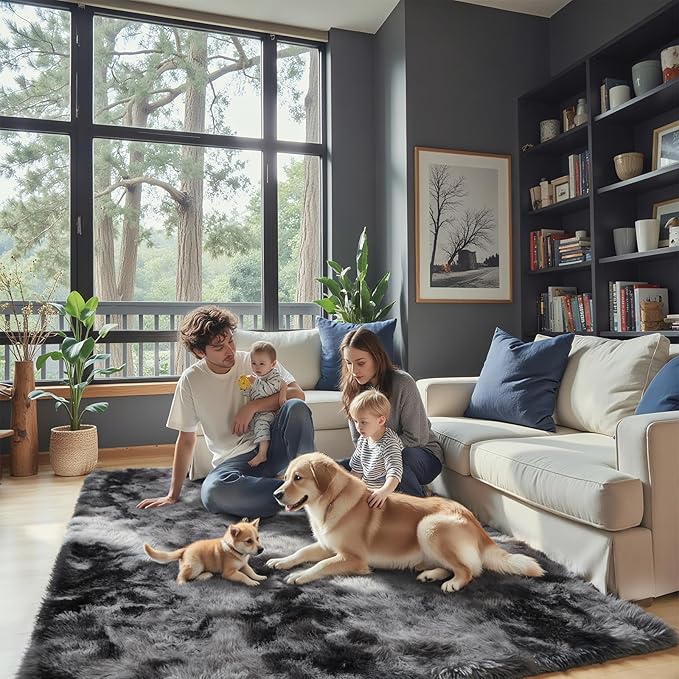 Rugs for Living Room 6x9, Alfombras para Salas Shag Large Plush Soft Area Rug - Image 8