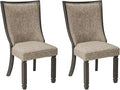 Signature Design by Ashley Tyler Creek Urban Farmhouse Upholstered Dining Chair, 2 Count, Almost Black