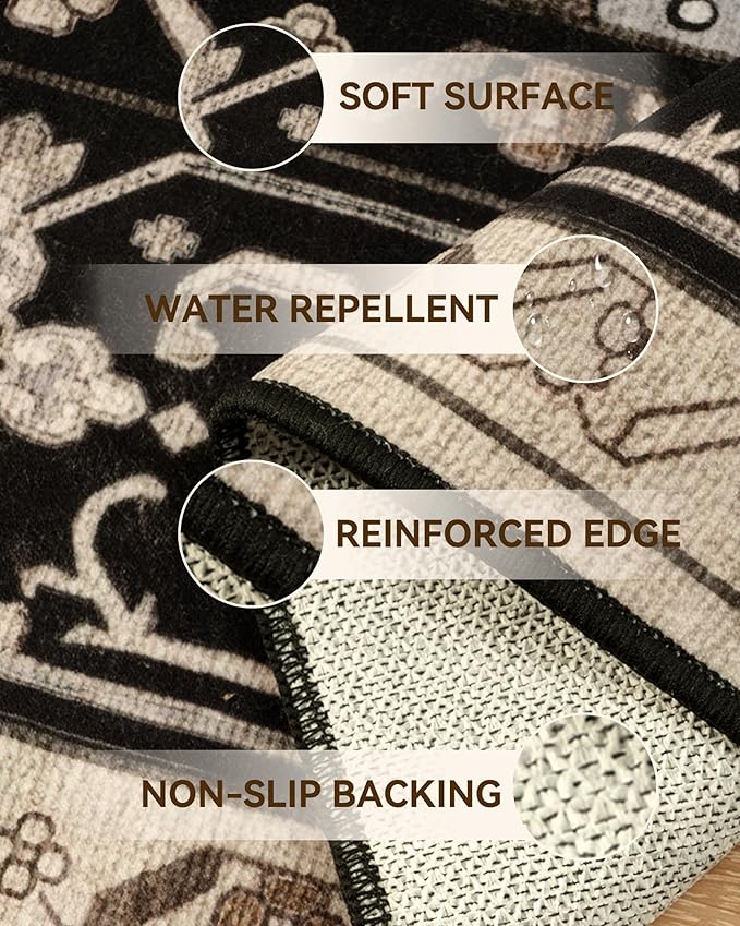 RELEANY Area Rugs 2'x6' Runner Rug Non Slip Washable - Image 3