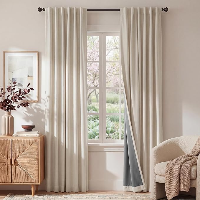 RYB HOME Warm Sand 100% Blackout Curtains by RYBHOME