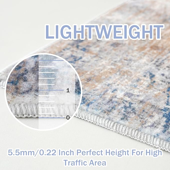 IOHOUZE Abstract Runner Rug 3x20 Ft Extra Long Washable Runners - Image 5