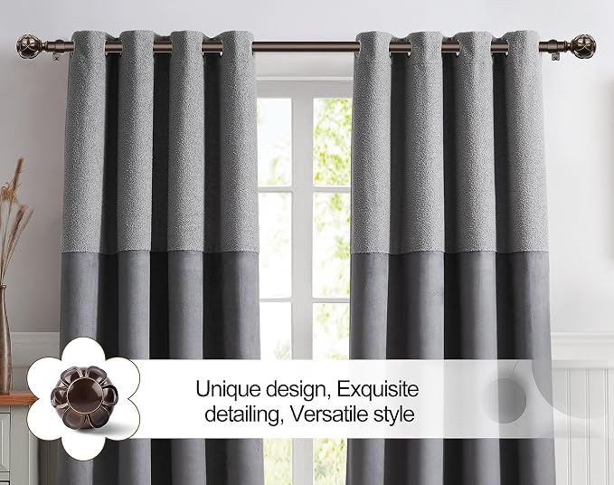 KAMANINA 1 Inch Curtain Rod Telescoping Single Drapery Rod 36 to 72 Inches - Image 3