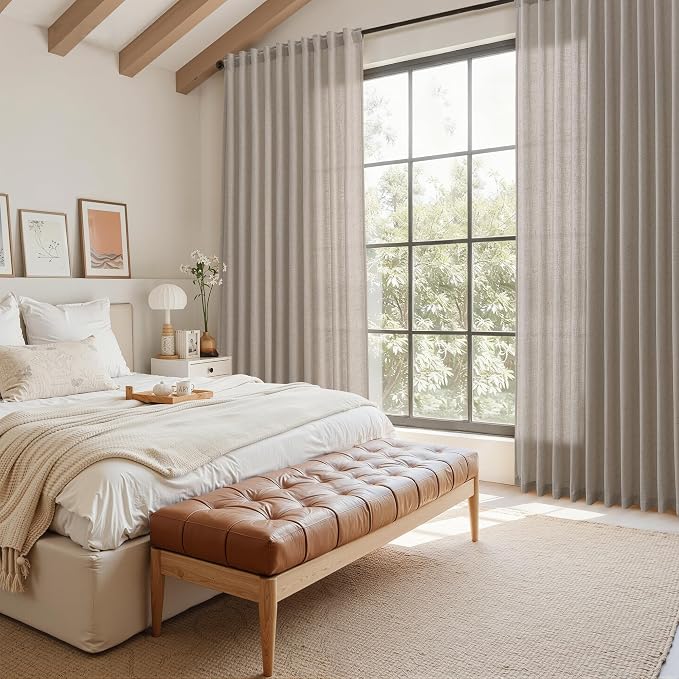 Nanspring Stone Beige Curtains 90 Inches Long - Image 7