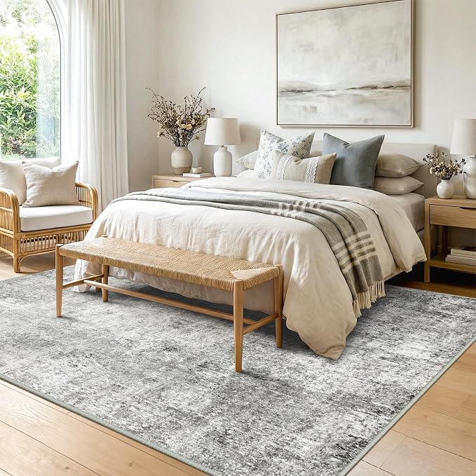 Washable Area Rugs 5'x7' Non-Slip Modern Abstract Soft - Image 2