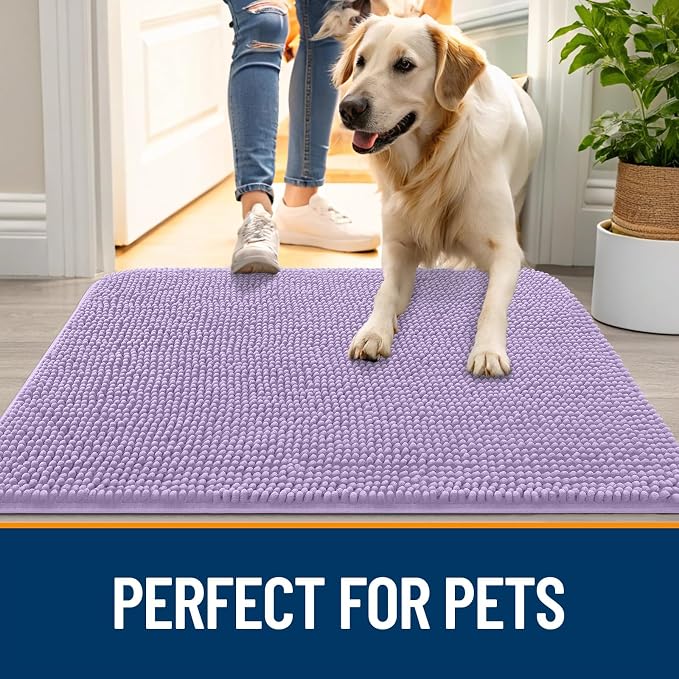 OLANLY Dog Door Mat for Muddy Paws 59x24, Absorbs Moisture and Dirt, Absorbent - Image 6