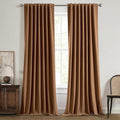 MIULEE 100% Blackout Linen Curtains by MIULEE
