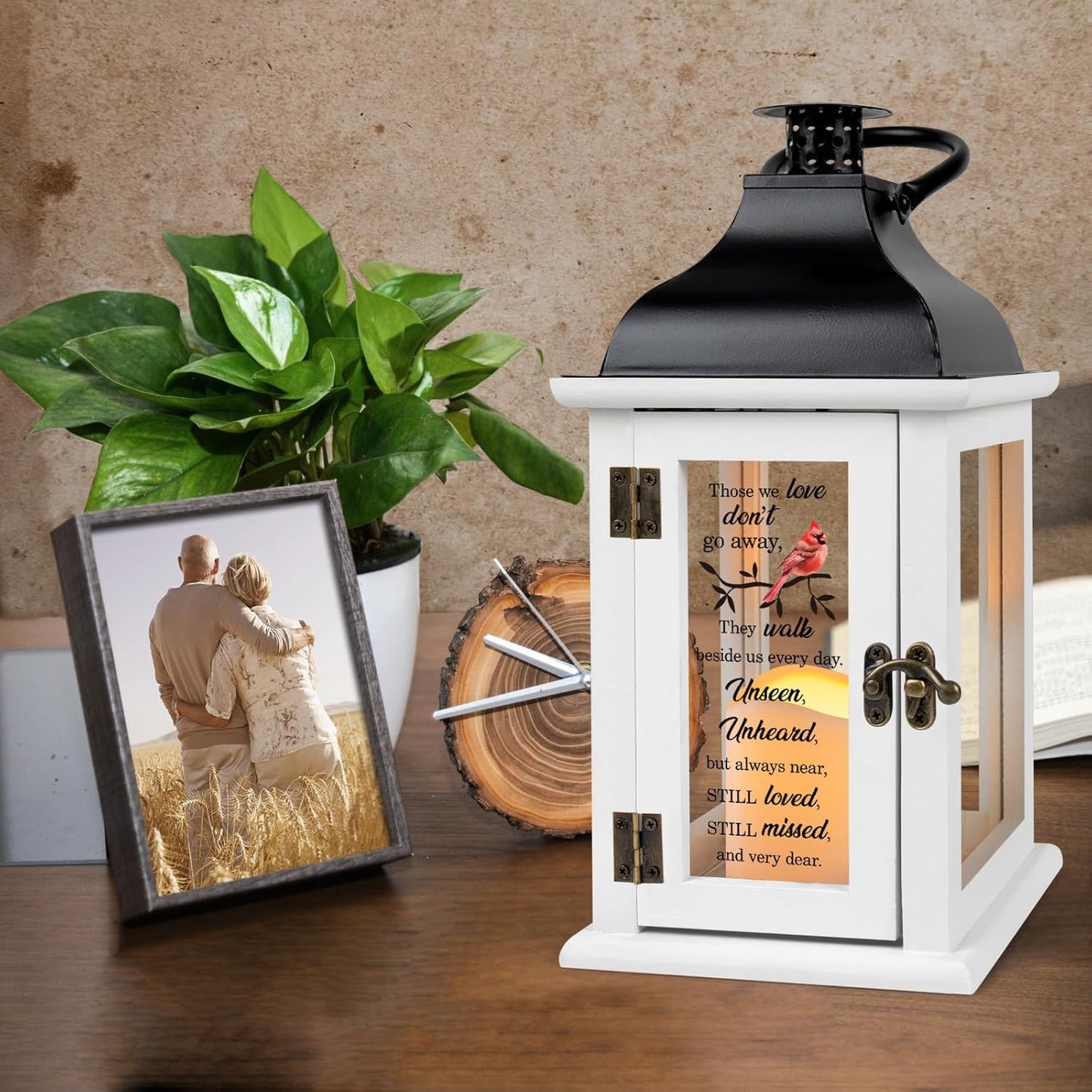 Memorial Lantern - Bereavement Sympathy Gifts for Loss of Loved One Memorial Gifts for Loss of Mother Loss of Father Remembrance Gifts Thoughtful Funeral Gifts with LED Candle and Remote