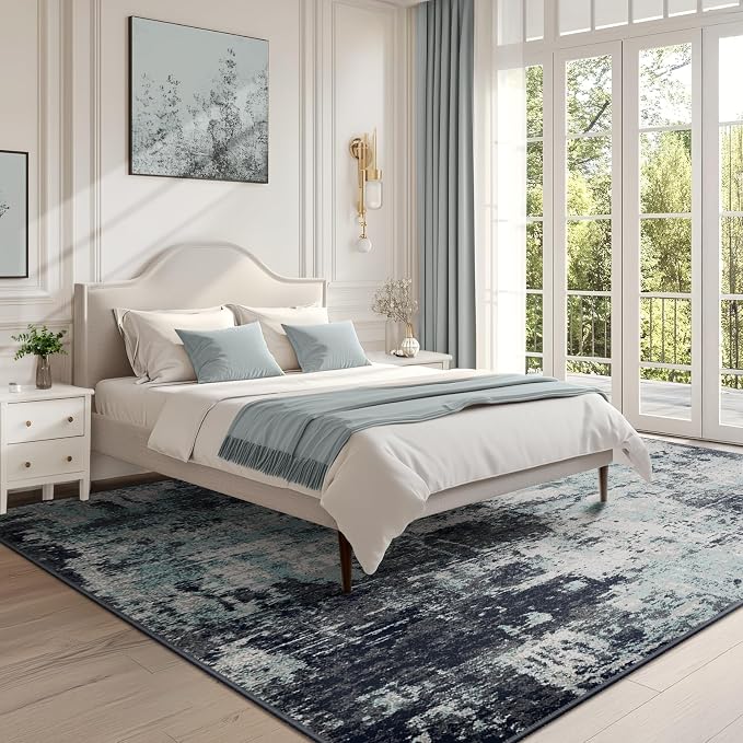 Washable Area Rugs 5'x8' Non-Slip Modern Abstract Soft - Image 3