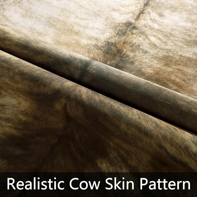 AROGAN Western Decor Faux Fur Cowhide Rug, 7 x 6.2 Feet Premium Animal Skin Cow - Image 7