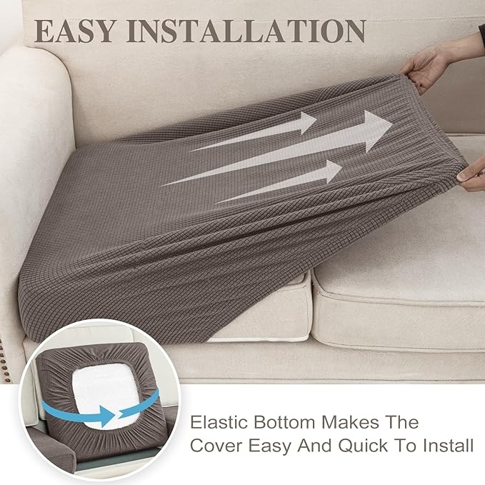 Couch Cushion Cover Seat Cushion Cover Stretch Armchair Cover Separate - Image 5