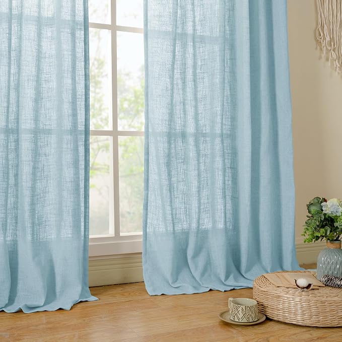 LAMIT 36 Inch Length Linen Curtains - Image 9
