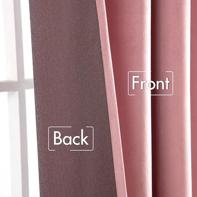 MIULEE Velvet Curtains 108 inches Long 2 Panels - Image 5