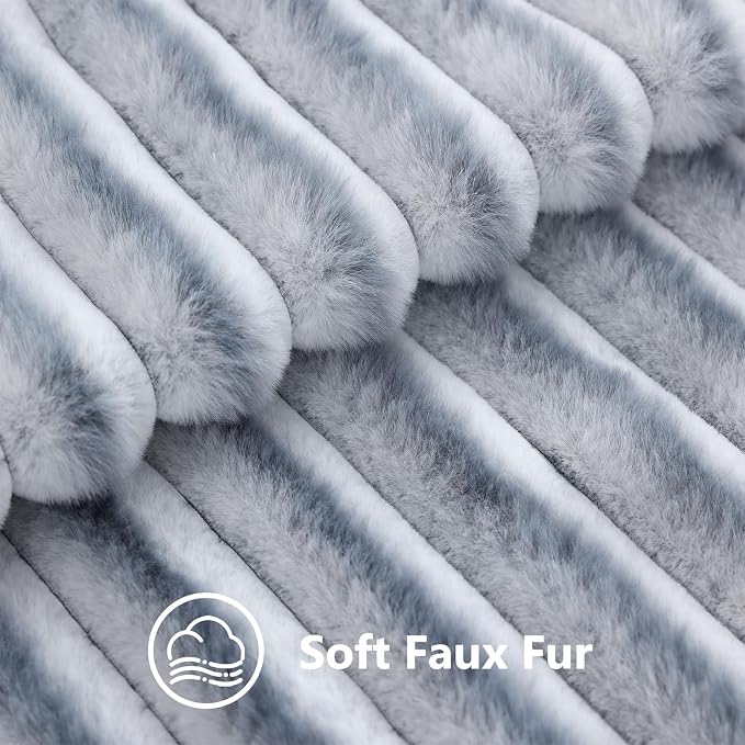 decorUhome Cozy Faux Fur Throw Pillow Covers 26x26 Set of 2 Decorative Soft - Image 3