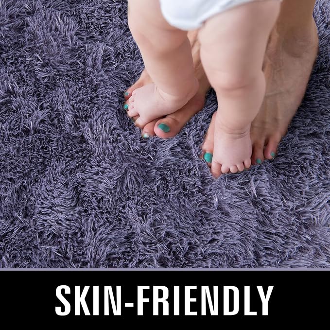 TWINNIS Super Soft Shaggy Rugs Fluffy Carpets 8x10 Feet, Indoor Modern Plush - Image 3