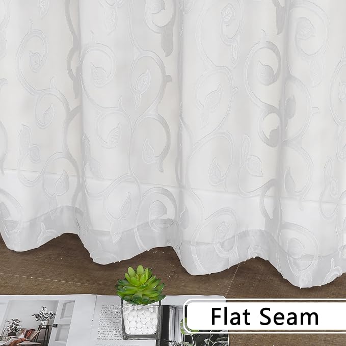 OWENIE Furman Sheer Curtains 63 inch Length - Image 7