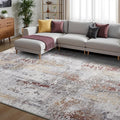 Toneed Abstract Area Rug 5x7 Modern Washable Rug Soft Non Slip Rug Low Pile by Toneed