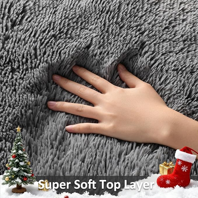 Ophanie Rugs for Living Room, Upgrade Non-Slip Fluffy Soft 5x8 Area Rug - Image 2
