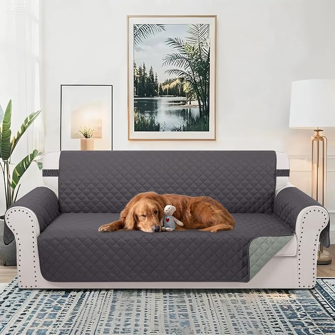 Reversible 4 Seater Sofa Cover 91 Inch Large Couch Cover Furniture Protector - Image 2
