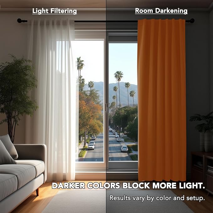 Deconovo Rod Pocket and Back Tab Blackout Curtains - Image 3