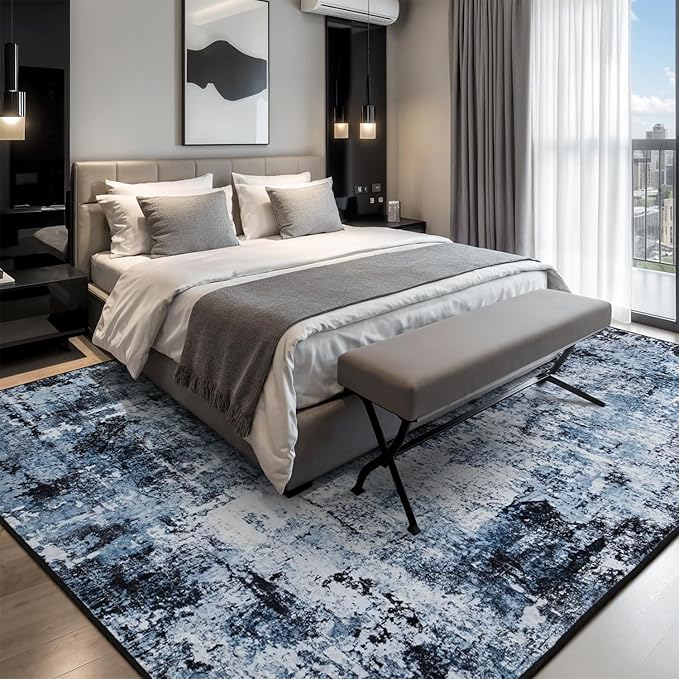 Rugflix 8x10 Area Rugs for Living Room, Washable Large Rug Stain-Resistant Low - Image 2