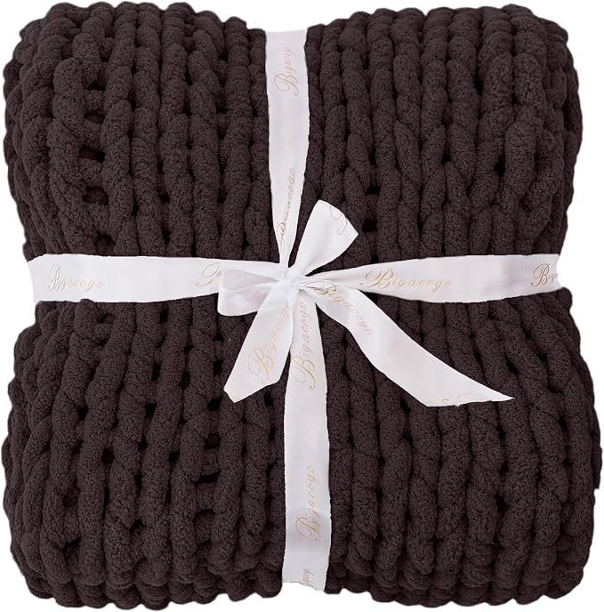 Bigacogo Chunky Knit Throw Blanket - Image 7