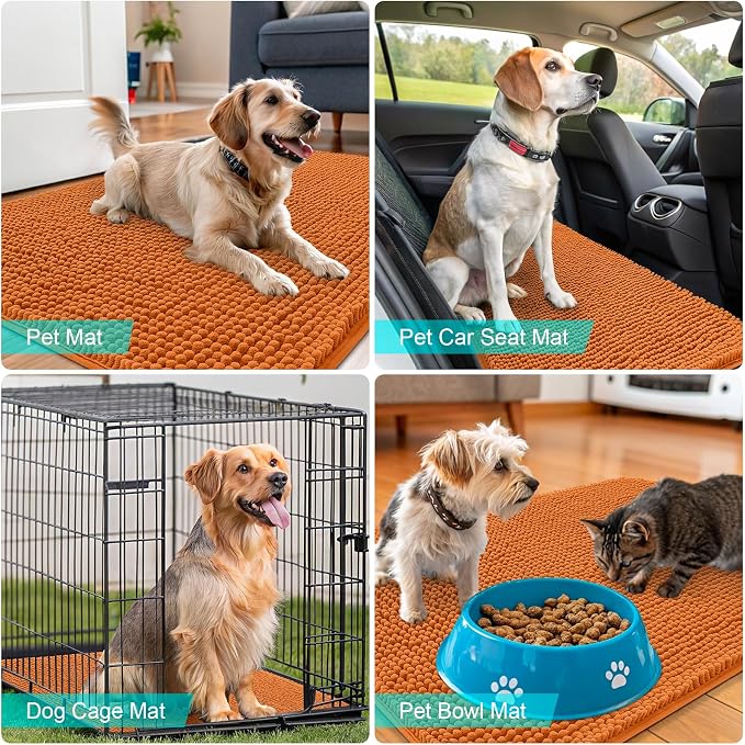 OLANLY Dog Door Mat for Muddy Paws 59x32, Absorbs Moisture and Dirt, Absorbent - Image 7