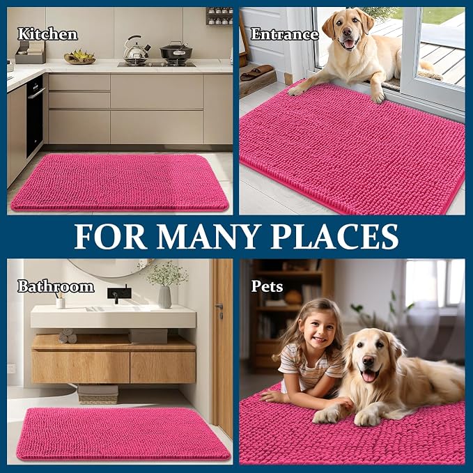 OLANLY Dog Door Mat for Muddy Paws 47x17, Absorbs Moisture and Dirt, Absorbent - Image 8