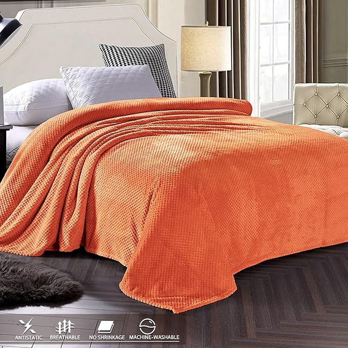 Exclusivo Mezcla Fleece Bed Blanket Queen Size, Super Soft and Warm Blankets - Image 3