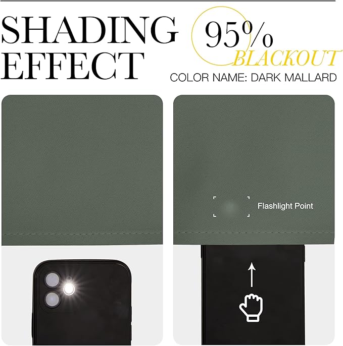 NICETOWN Dark Mallard Blackout Curtain Panels - Image 8
