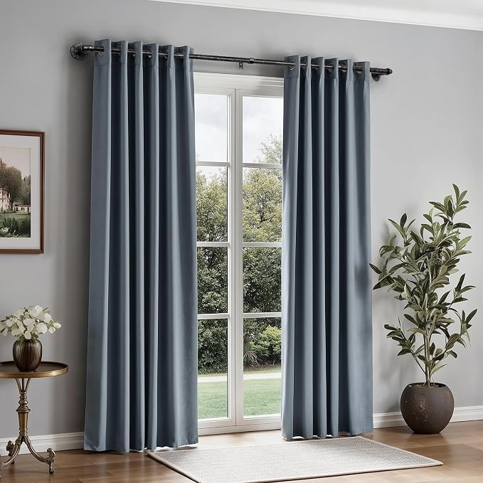 Zeerobee Curtain Rods for Windows 66 to 120, 1 Inch Industrial Wrap Around - Image 2
