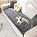 OTOB Couch Covers for Dogs Washable, Non Slip Plush Sofa Cover Kids Pet Friendly Furniture Protector, All Seasons Soft Cozy Fuzzy Sofa Slipcovers Dog Bed Mats (Dark Gray, 31.5" x 63.0'')
