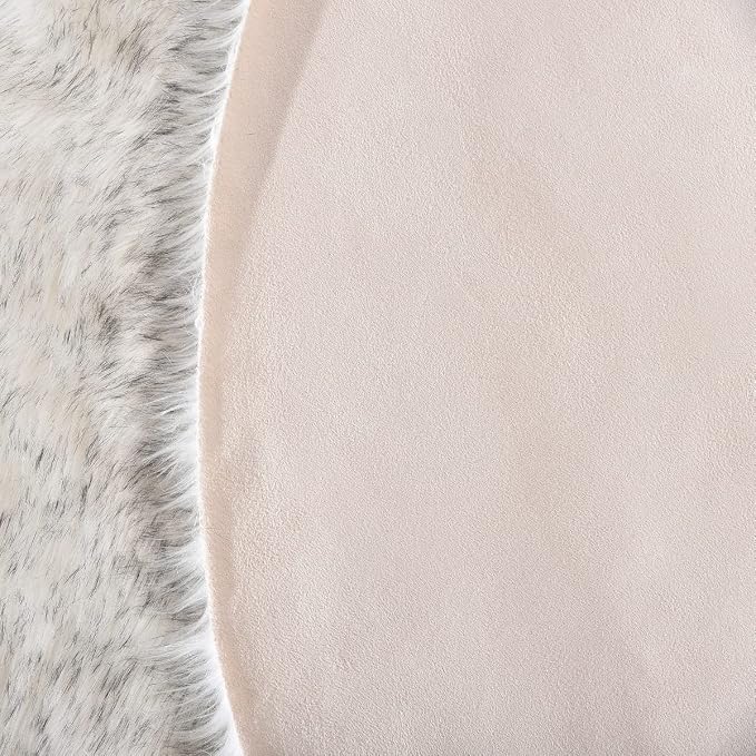 ORINOVA White and Grey Ultra Soft Faux Fur Shaggy Runner Rug 2x6 - Image 8