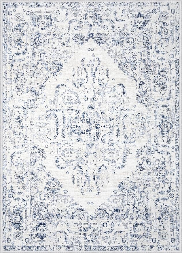 9x12 Area Rugs for Living Room: Washable Rug Vintage Large Rugs Soft Non Slip - Image 9