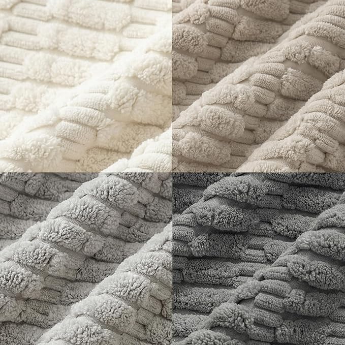 Fancy Homi Set of 4 Grey and White Boho Decorative Throw Pillow Covers 26x26 - Image 5