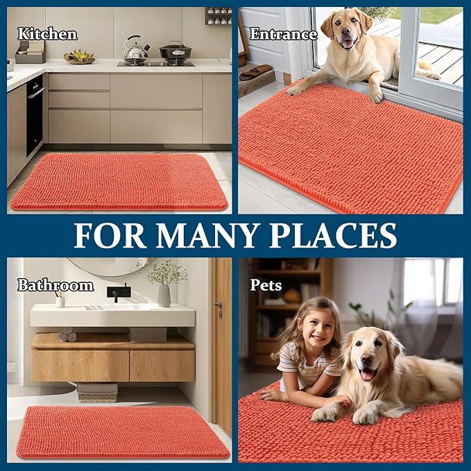 OLANLY Dog Door Mat for Muddy Paws 32x20, Absorbs Moisture and Dirt, Absorbent - Image 8