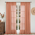 BGment Boho Terracotta Linen Curtains by BGment