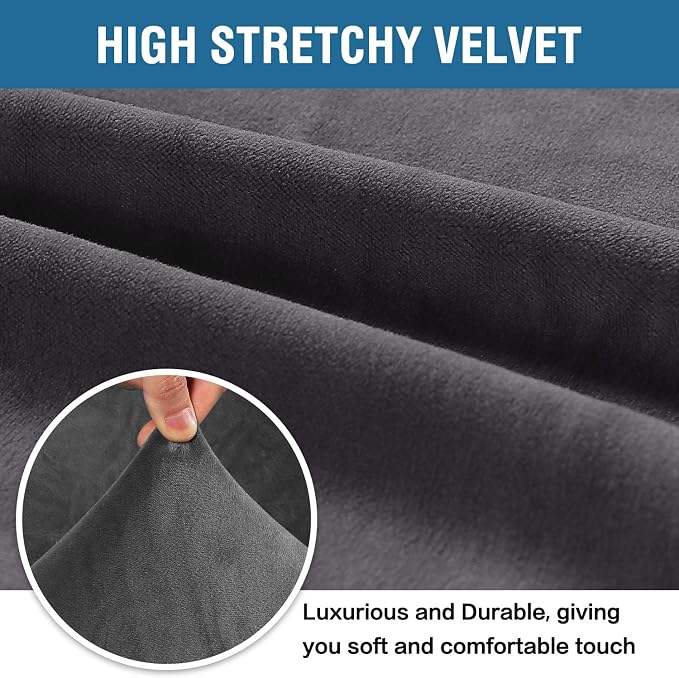 H.VERSAILTEX Stretch Velvet Loveseat Covers - Image 3