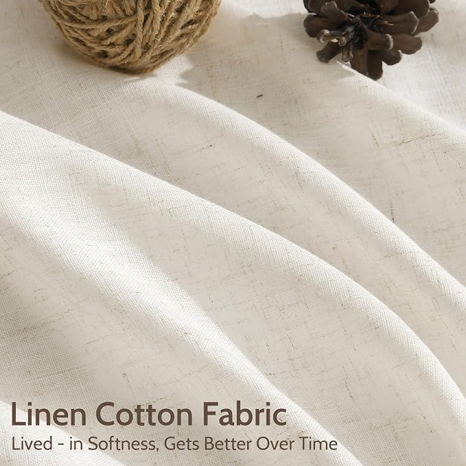 Nanspring Modern Linen Curtains 96 Inches Long - Image 4