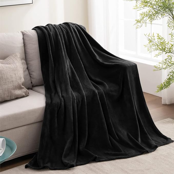 BEDELITE Fleece Blanket Black Throw Blanket - Image 5