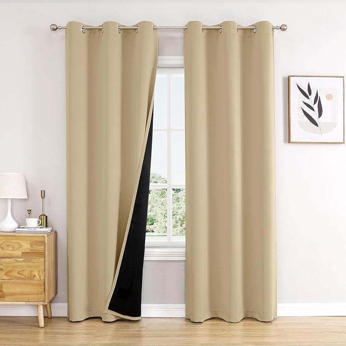 ChrisDowa 100% Blackout Curtains 84 inch Long by ChrisDowa