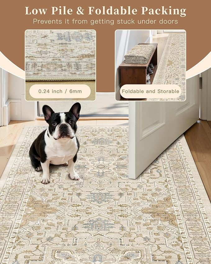 Madane Runner Rugs for Hallway 2x10 Long Washable Non-Slip Hallway Runner Rug - Image 6