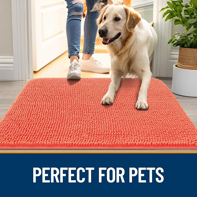 OLANLY Dog Door Mat for Muddy Paws 54x24, Absorbs Moisture and Dirt, Absorbent - Image 6