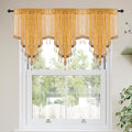 Molaxhome Swag Curtain 51 inch Length Rod Pocket Scalloped Curtain Valance by Molaxhome