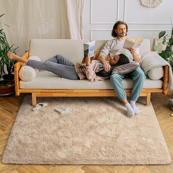 Chicrug Soft Area Rugs for Bedroom Living Room Plush Fluffy Rug 9x12 Feet - Image 2
