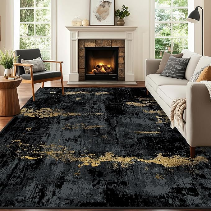 Washable Area Rugs 6'x9' Non-Slip Modern Abstract Soft - Image 9